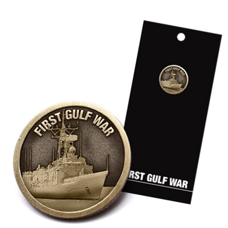 First Gulf War Badge On Card First Gulf War Badge On Card Australian forces were deployed in the First Gulf War under the auspices of the UN. The Royal Australian Navy (RAN) provided vessels for the multi-national naval force, which formed an interception fo