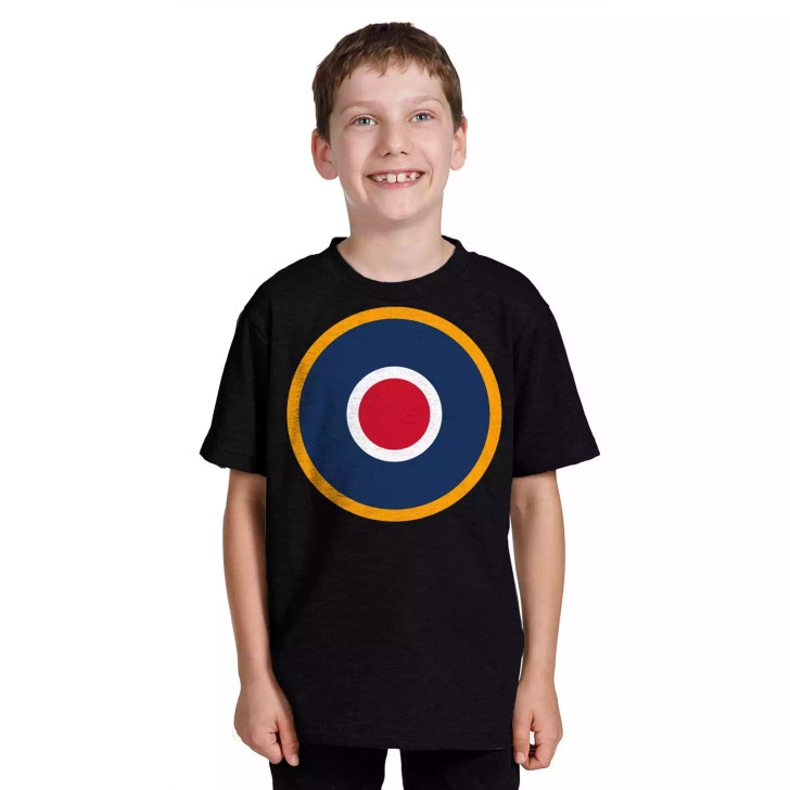 Air Force 1940s Roundel Kids T-shirt Black Image 0