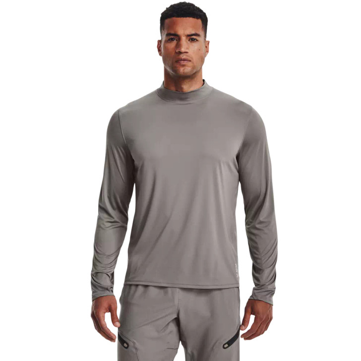 Under Armour Terrain Mock Long Sleeve - Pewter Grey Under Armour Terrain Mock Long Sleeve - Pewter Grey