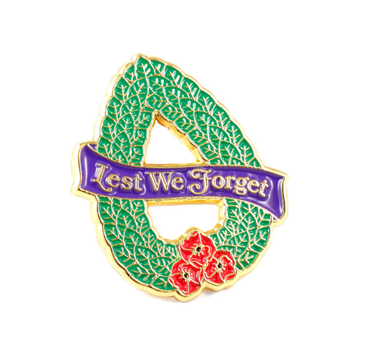 Lest We Forget Laurel Wreath Lapel Pin Lest We Forget Laurel Wreath Lapel Pin