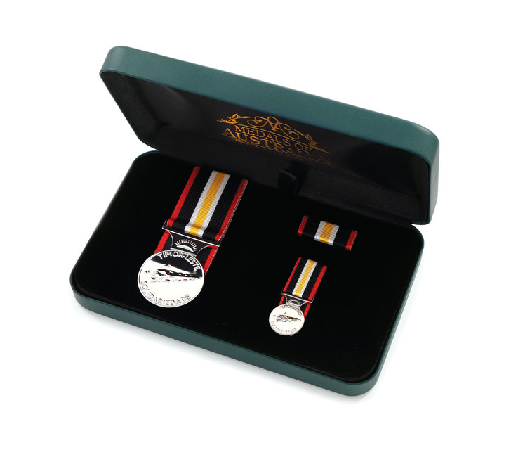 Timor Leste Solidarity Medal Box Set with Ribbon Bar and Case