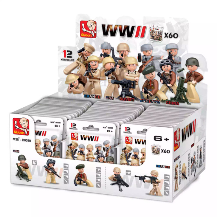 WW2 Mini Figures- Box Of 60 WW2 Mini Figures- Box Of 60