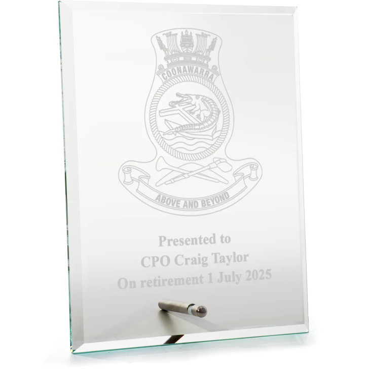 HMAS Coonawarra Everest Glass Award in Gift Box