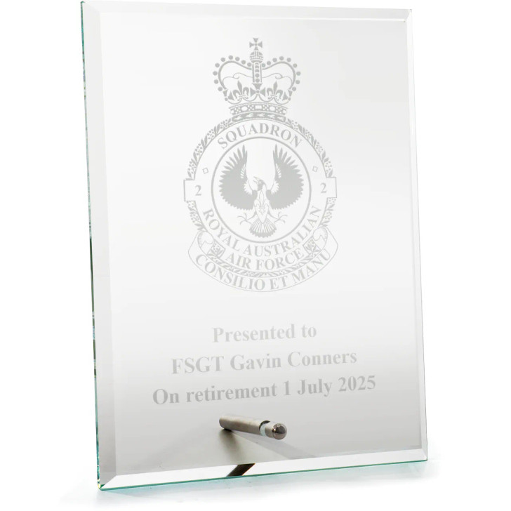 No 2 Squadron (2SQN) Everest Glass Award in Gift Box