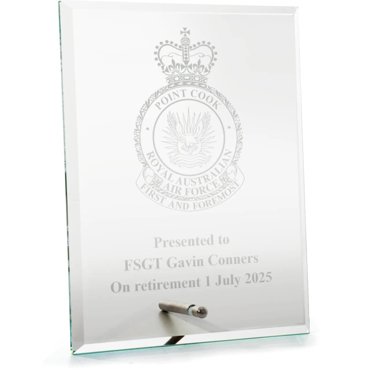 RAAF Base Point Cook (RAAFPCK) Everest Glass Award in Gift Box