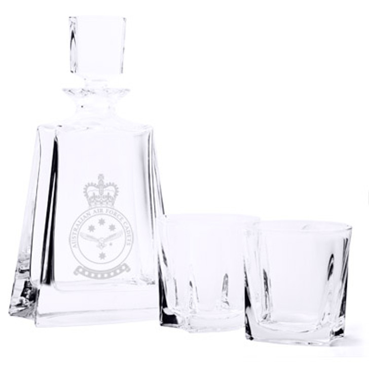 AAFC Bohemia Crystal Whisky Set AAFC Bohemia Crystal Whisky Set Exceptional quality Australian Air Force Cadet (AAFC ) Bohemia Crystal Whisky Set, order now from Military Shop. Quality that last a life time, this beautiful Bohemia whisky set comprises of a heavy c