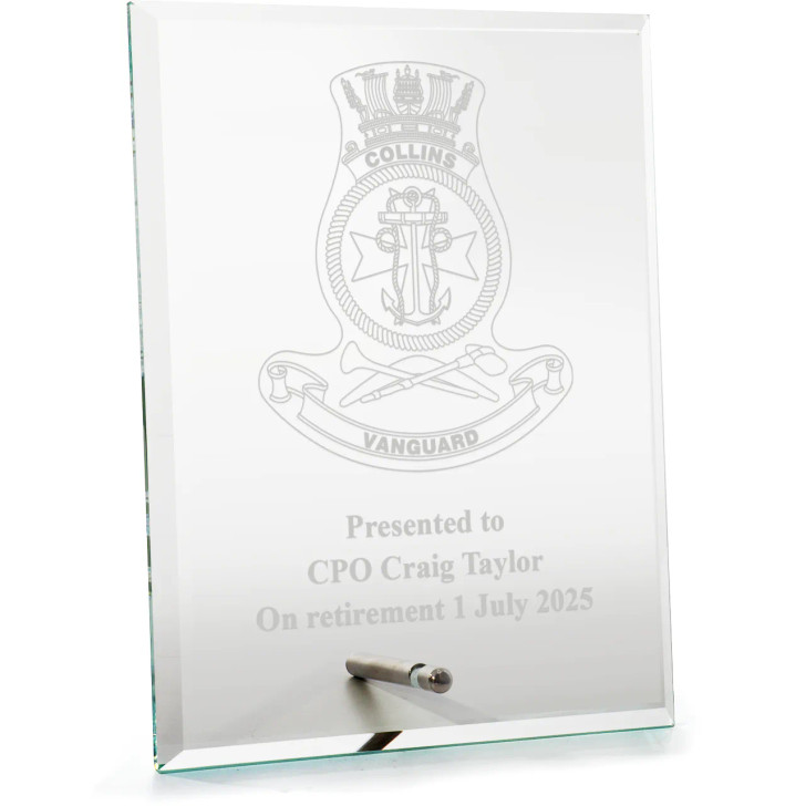 HMAS Collins Everest Glass Award in Gift Box