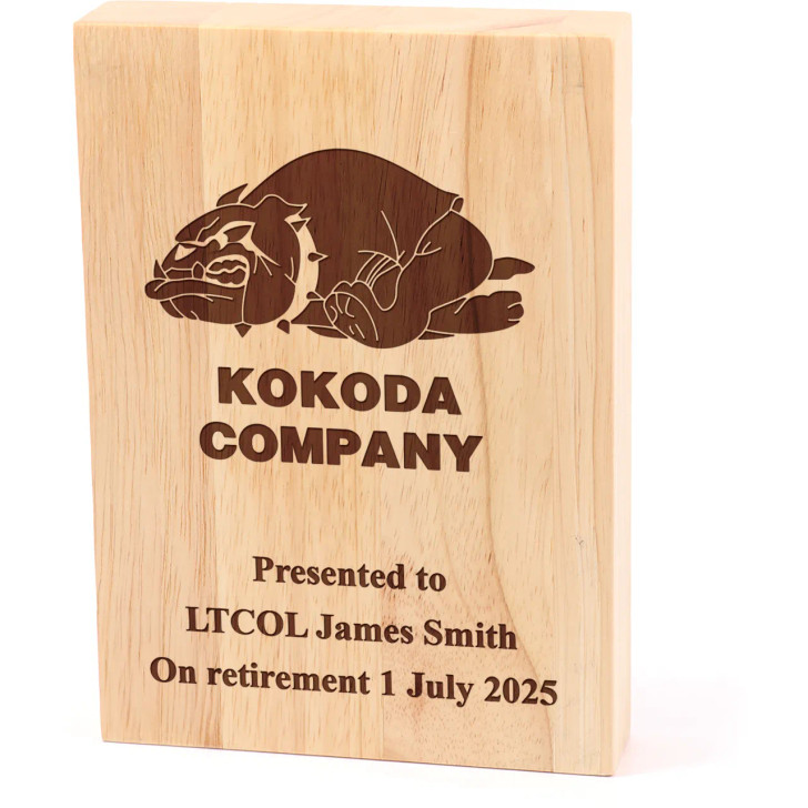 Kokoda Company Heritage Wooden Award