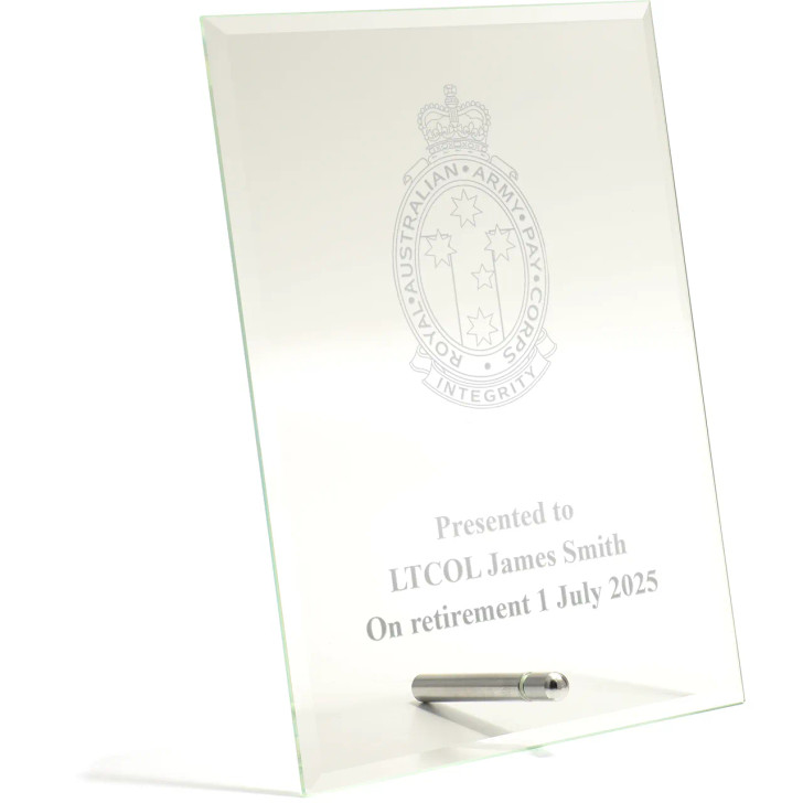 Royal Australian Army Pay Corps (RAAPC) Essence Glass Award