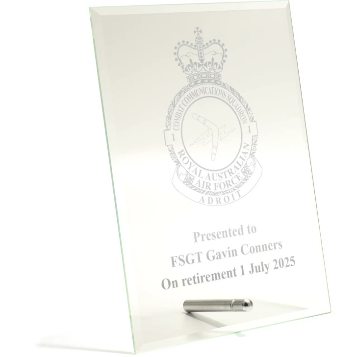 No 1 Combat Communication Squadron (1CSS) Essence Glass Award