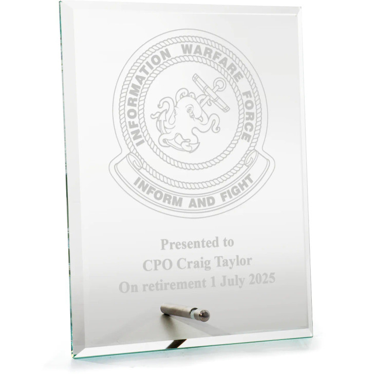 Information Warfare Force Everest Glass Award in Gift Box