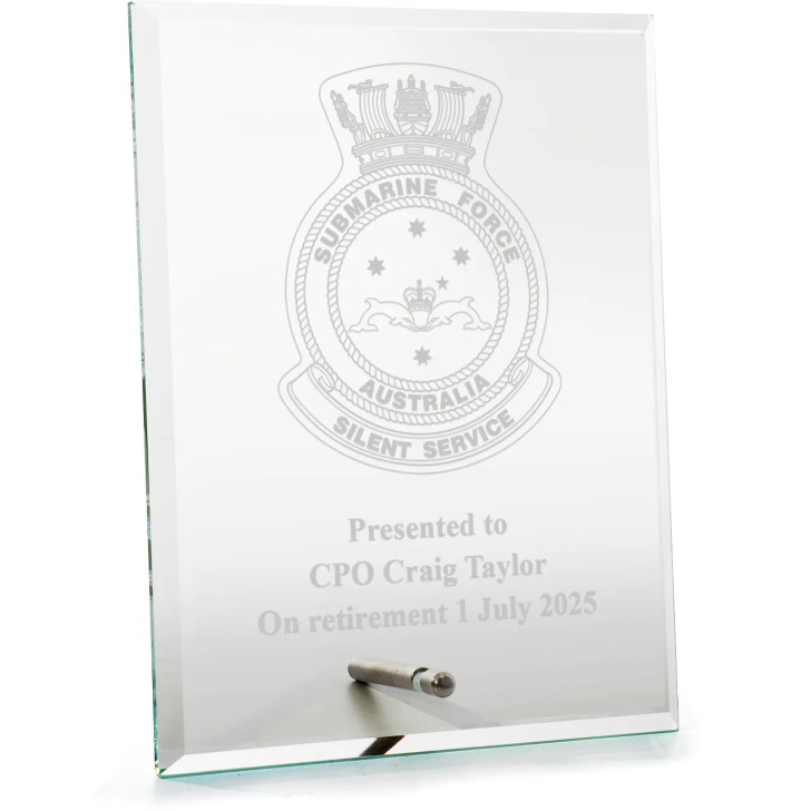 Submarine Force Everest Glass Award in Gift Box