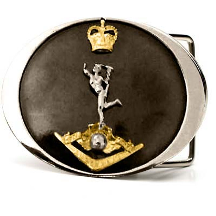 RASigs Belt Buckle Sturdy Royal Australian Corps of Signals (RASigs) Belt Buckle with a detailed 3D design crest. Buy now from the military specialists. Approximate size 70x50mm.