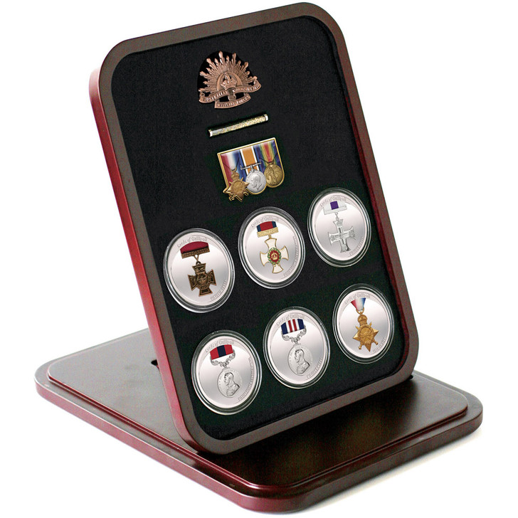 SoG 09 Set of Six Limited Edition Medallions The stunning Sands of Gallipoli 2009 release Six Limited Edition Medallions Set from the military specialists. Set of six proof quality double sided medallions minted from brass alloy and finished in