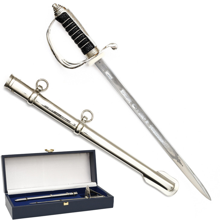 Windlass Miniature Artillery Sword with Nickel Scabbard (Queens Cypher) Windlass Miniature Artillery Sword with Nickel Scabbard (Queens Cypher)