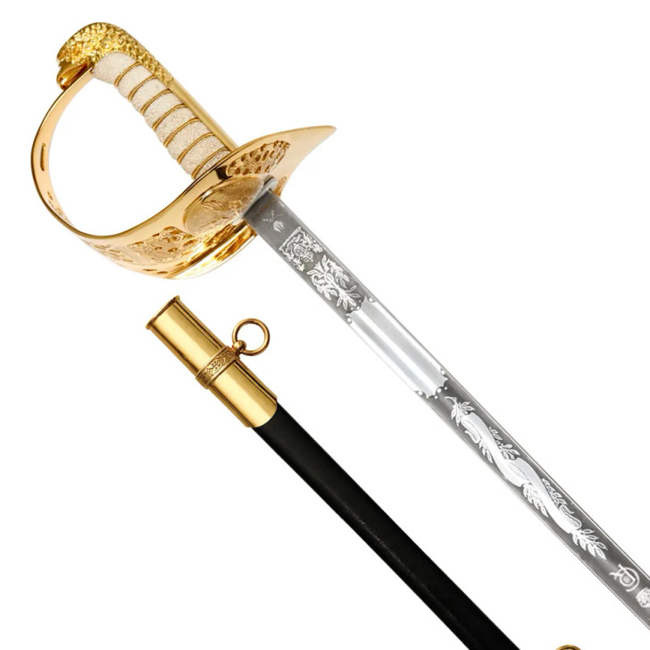 Windlass Mens Air Force Sword with Below Air Rank Scabbard - Stainless Steel (Kings Cypher)
