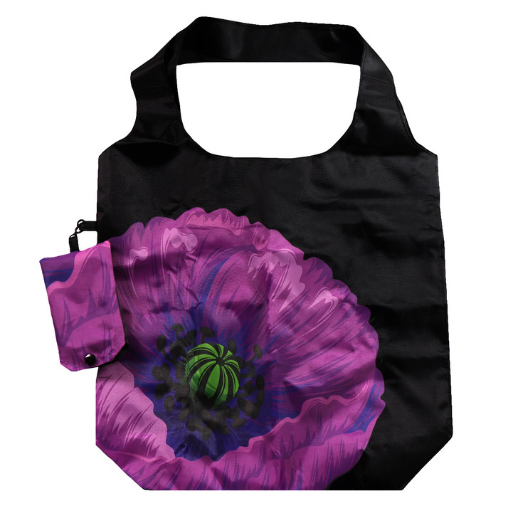 I Remember - Purple Poppy Foldable Shopping Bag