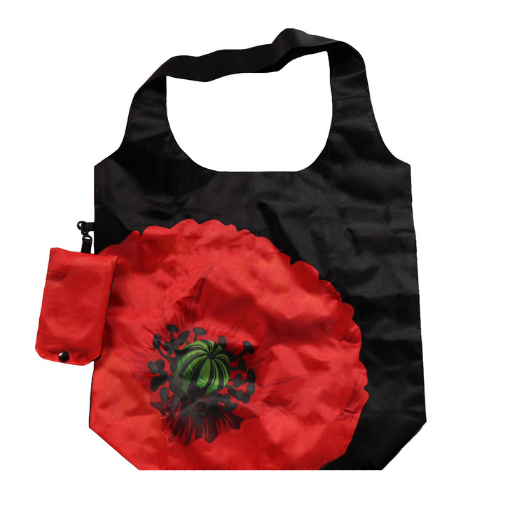 I Remember - Red Poppy Foldable Shopping Bag
