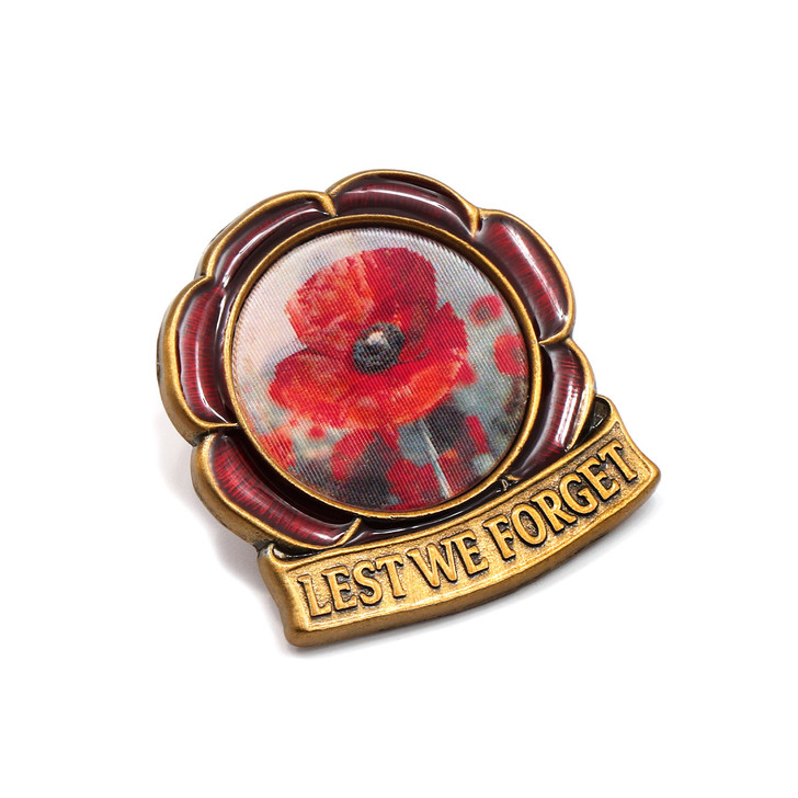 Lenticular Lest We Forget Lapel Pin