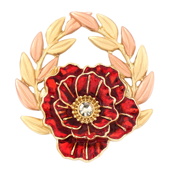 Nature of Remembrance Poppy and Laurel Limited-Edition Brooch