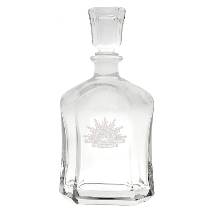 Army Italian Glass Decanter 8th Pattern