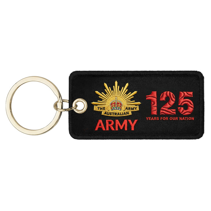 Army - 125 Years For Our Nation Woven Bag Tag/Key Ring