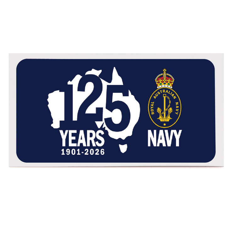 Navy - 125 Years For Our Nation PVC Sticker