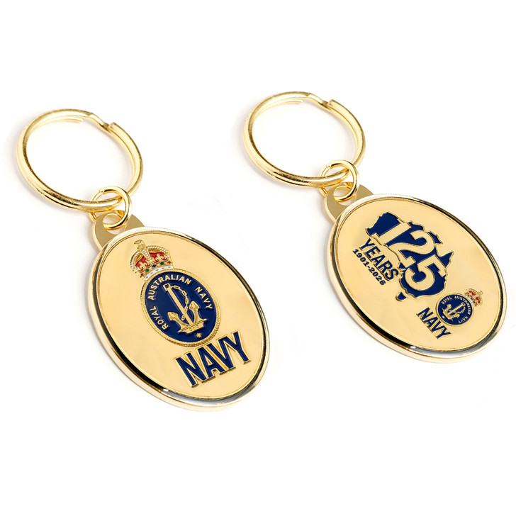 Navy - 125 Years For Our Nation Metal Key Ring