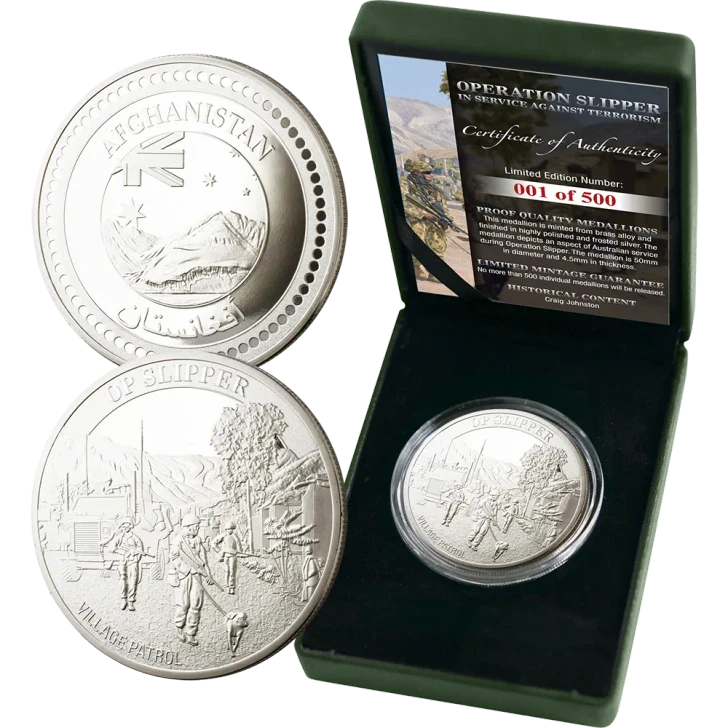 BrandNet Archive Edition | Afghanistan Village Patrol Ltd Medallion 50mm In Case