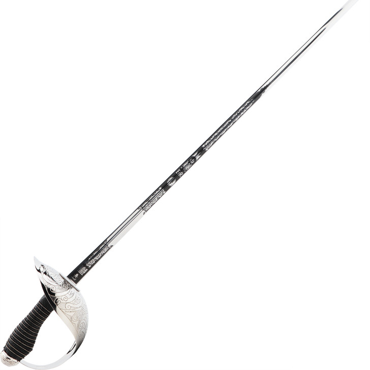 Windlass Cavalry Sword with Leather Scabbard - Stainless Steel (Queens Cypher) Image 0
