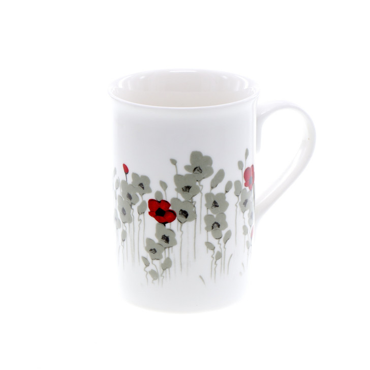 Poppy Mpressions Fields of Poppies Bone China Mug This fine bone china porcelain mug is inspired by the poignant artwork of Australian artist Naomi Crowther. A beautiful way to bring remembrance into the everyday, this delicate mug is a wonderful gif