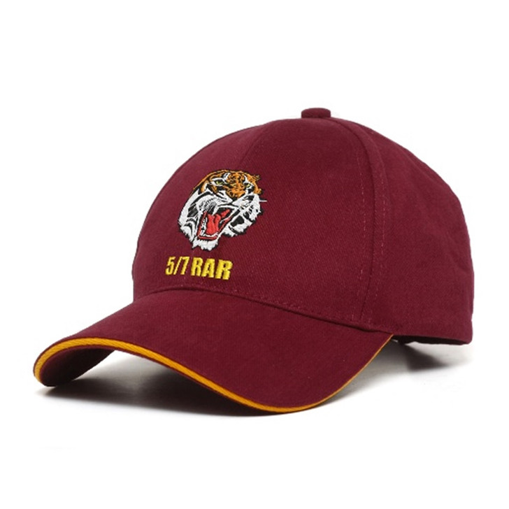 5/7 RAR Cap 5/7 RAR Cap 5/7 Battalion Royal Australian Regiment cap, order now from the military specialists. This quality heavy brushed cotton cap features 5/7RAR embroidered on the front of the cap below the roaring tiger