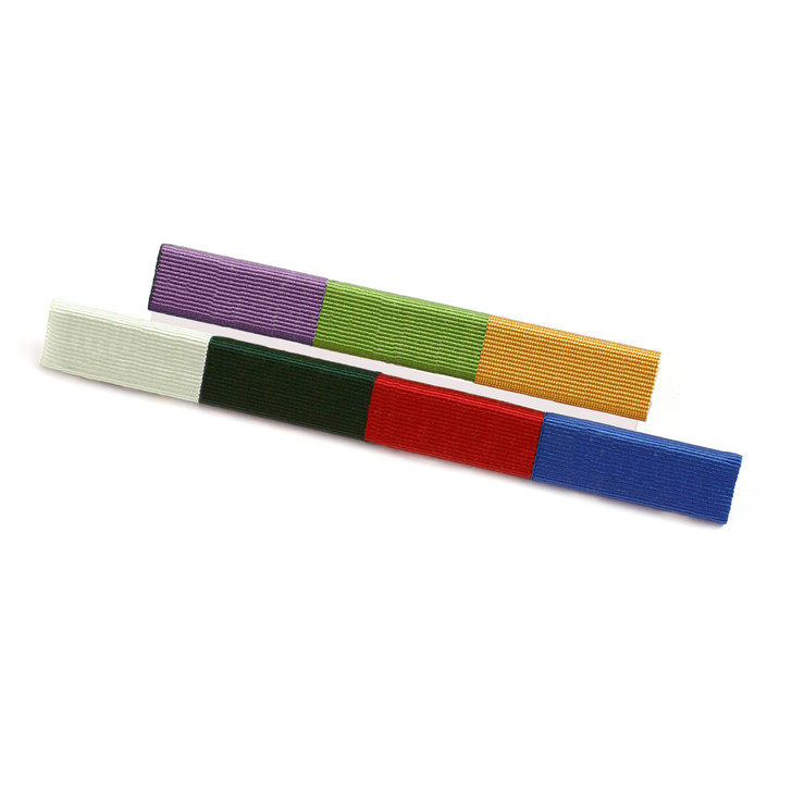 Ribbon Bar 7 (4-3) Plastic Quality ribbon bar 7 (4-3) with plastic covering ready to wear with clutch pins on the back, order now from the military specialists. All Ribbon Bars are made to customer specifications. Lead time may
