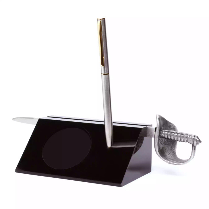 Blank Sword Desk Set With Army Sword Blank Sword Desk Set With Army Sword