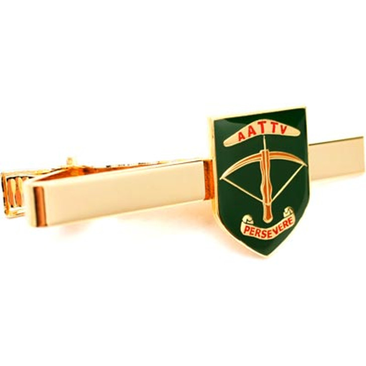 AATTV Tie Bar On Card Australian Army Training Team Vietnam (AATTV) 20mm full colour enamel tie bar. Order now from the military specialists. Displayed on a presentation card. This beautiful gold plated tie bar looks great