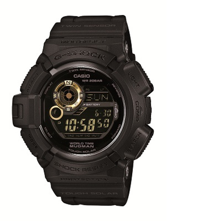 Casio G-Shock Solar Mudman G9300GB-1 Casio G-Shock Solar Mudman G9300GB-1 Buy your Casio G-Shock Tough Solar Mudman 9300GB from the military specialists now. This new MUDMAN model is the first one to be equipped with a direction sensor and thermo sensor that help you keep y