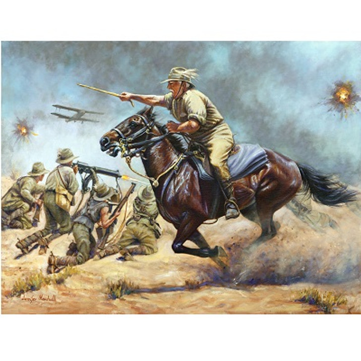 Galloping Jack Canvas Print 37.9 x 50 ppointed colonel of the 12th Light Horse Regiment, Australian Imperial Force, on 22 February 1916, Royston won the immediate affection and respect of his men, becoming a light horse legend at the batt