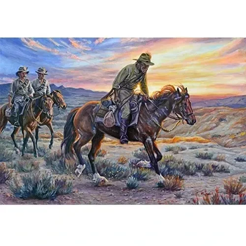 Black Tracker in the Negev Canvas Print 34 x 50