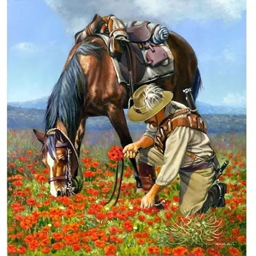 Picking Anemones Canvas Print 53.3 x 50