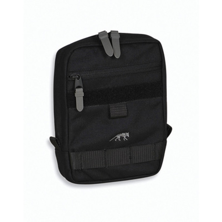 TT Tac pouch 5 (black) Tasmanian Tiger Tac Pouch 5 BK Tasmanian Tiger Tac Pouch 5 BK order now from the military specialists. Useful pouch size inside our successful MIL POUCH range. Features: Wide zip opening * Hook-and-loop strip for name tag * Fasteni