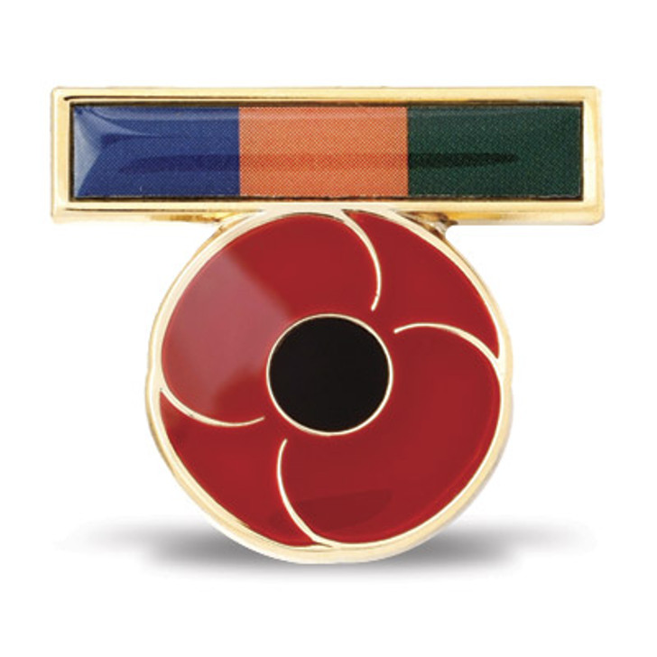 AOSM Border Protection Ribbon Poppy Lapel Pin This special 25mm ribbon badge available from the military specialists recognises the tireless efforts and sacrifices made by the men and women of Australia's Defence Force who each day protect our bo