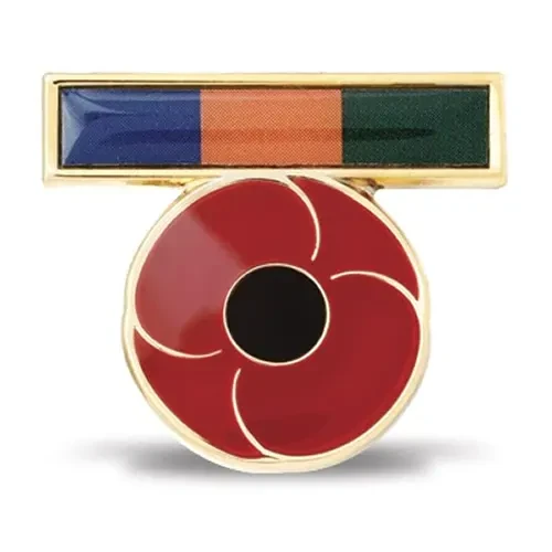AOSM Border Protection Ribbon Poppy Lapel Pin