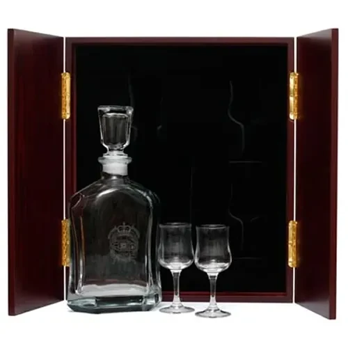 RAAC Decanter & Glasses in Display Case