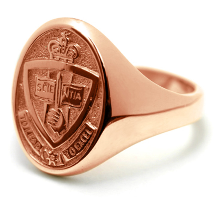 ADFA 9ct Rose Gold Ring A ADFA 9ct Rose Gold Ring A Stunning Australian Defence Force Academy (ADFA) Solid 9ct Rose Gold Ring order today from the military specialists. Our quality rings are custom-made to order - please choose carefully as changes to