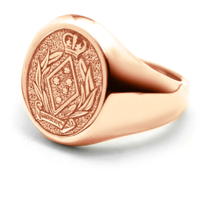 WRAAC 18ct Rose Gold Ring WRAAC 18ct Rose Gold Ring Order the stunning Women's Royal Australian Army Corps (WRAAC) Solid 18ct Rose Gold Ring  today from the military specialists. Our quality rings are custom-made to order - please choose carefully as c 