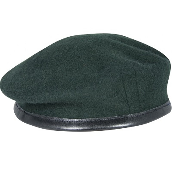 Contact Gear Beret Rifle Green Rifle Green Contact Gear Beret, buy online now from the military specialists. Made from 100% wool these berets are fully cotton lined and feature a leather band, metal eyelets and drawstring. A stiffi