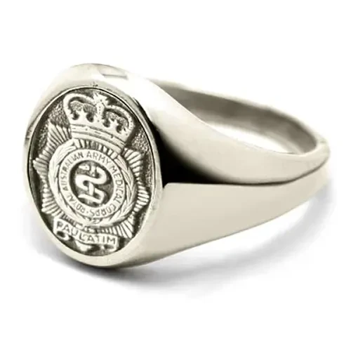 RAAMC 18ct White Gold Ring