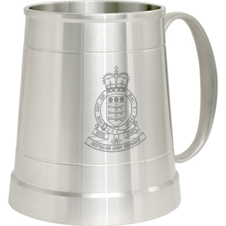 RAAOC Pewter Tankard RAAOC Pewter Tankard Royal Australian Army Ordnance Corps (RAAOC) crest Engraved on a traditional pewter tankard from Military Shop. Order online now. This stylish tankard is a brilliant addition to your trophy shelf or p