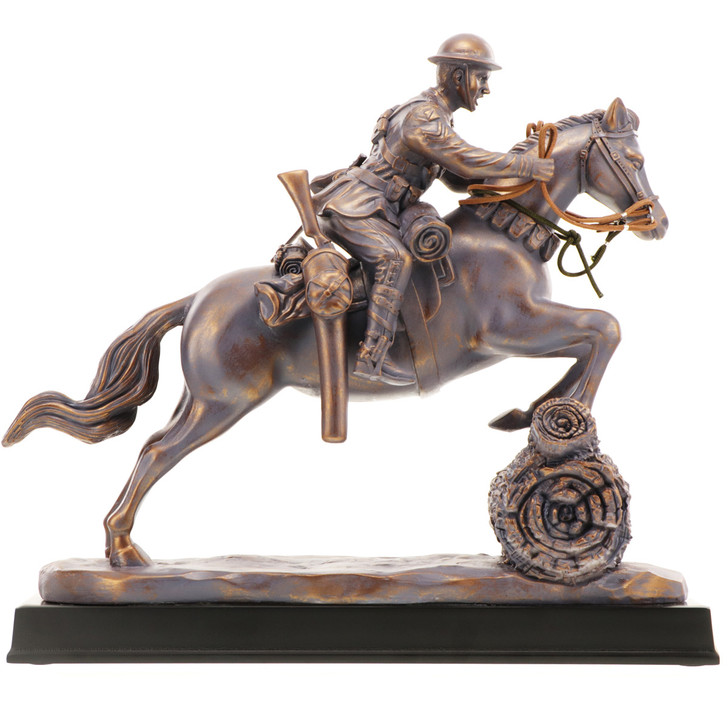 Leap of Faith Light Horse Figurine Leap of Faith Light Horse Figurine The Australian Light Horse in France Leap of Faith Figurine After escaping the failed Gallipoli campaign of 1915 men of the Australian Light Horse, who had served at ANZAC as infantry, were reunited w