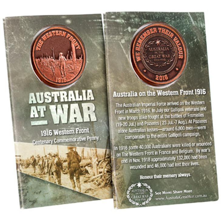 Australia on the Western Front 1916 Commemorative Penny